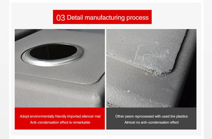 Kitchen sink lead-free austenitic handmade brushed 304 stainless steel 3mm thickness single bowl kitchen sink