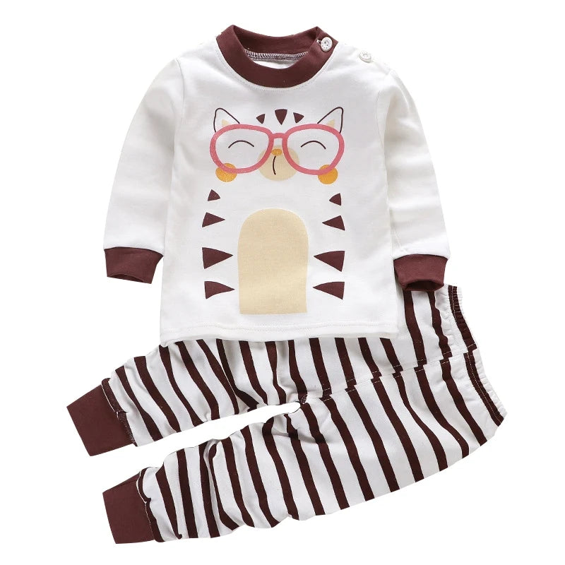 2024 frühling Herbst Neue Baby Kleidung Set Cartoon Baumwolle Baby Jungen Kleidung Mädchen Anzug Set 0-3 Jahre Baby kleidung