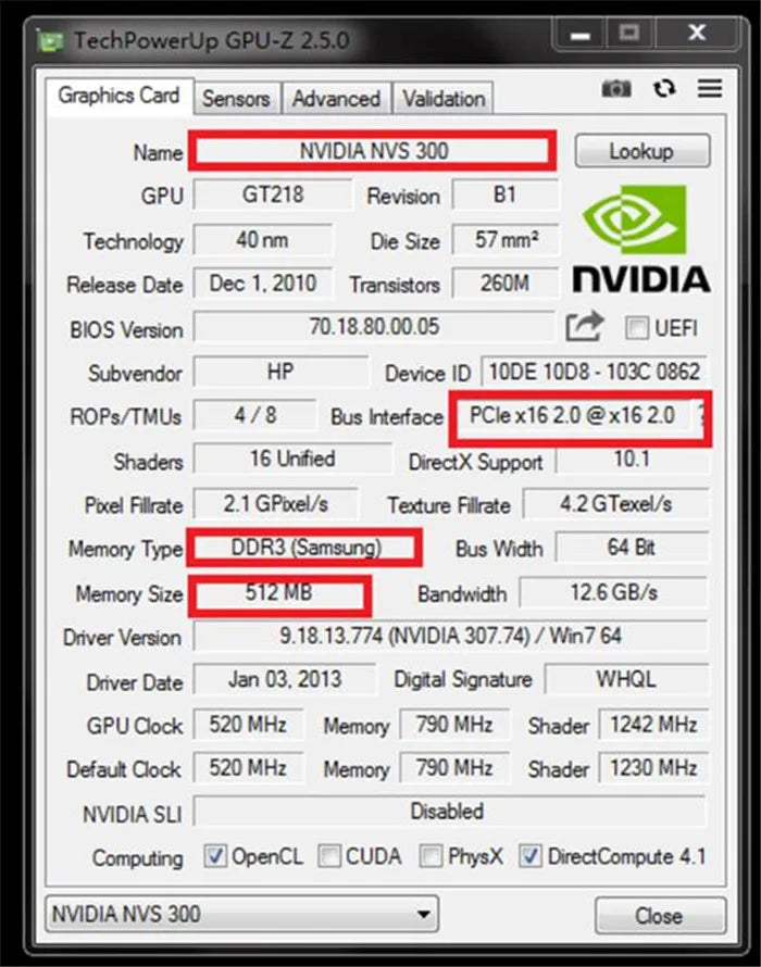 1PCS New LP low Profile Quadro NVIDIA NVS300 512M DDR3 PCIE NVS 300 Graphics Video Card with DMS59 Cable.