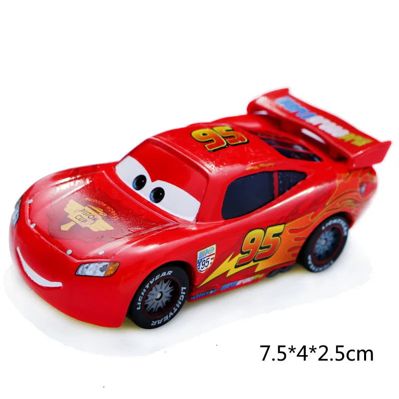 Disney Pixar Cars 2 3 Lightning McQueen Race Div Fritter Miss Tractor Frank 1:55 Diecast Metal Alloy Model Car For Kid Xmas Gift