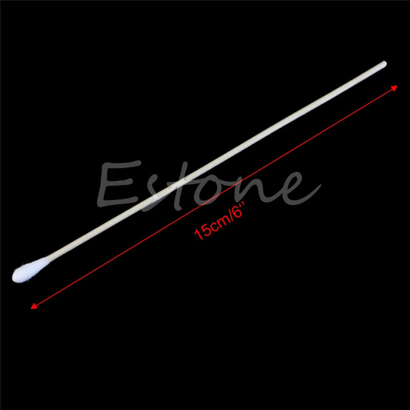 100pcs Cotton Swab 6" Applicator Q-tip Swabs White Long Handle Extra Wood  Sturdy New Cleaning Tool.