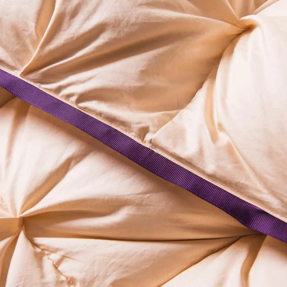 3D Luxury Quilted 100% High Rank Goose Down Duvet Quilt King Queen Full Size Comforter Winter Thick Blanket Solid Color