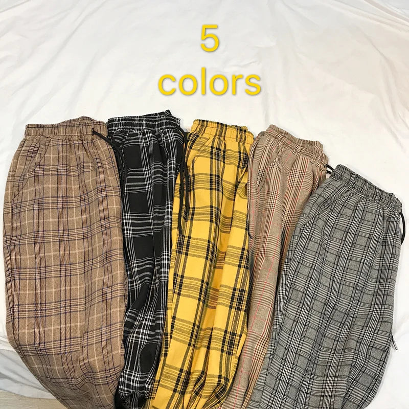 LAPPSTER Frauen Streetwear Plaid Hosen 2020 Harajuku Hohe Taille Jogger Koreanische Stil Jogginghose Damen Herbst Hosen Plus Größe.
