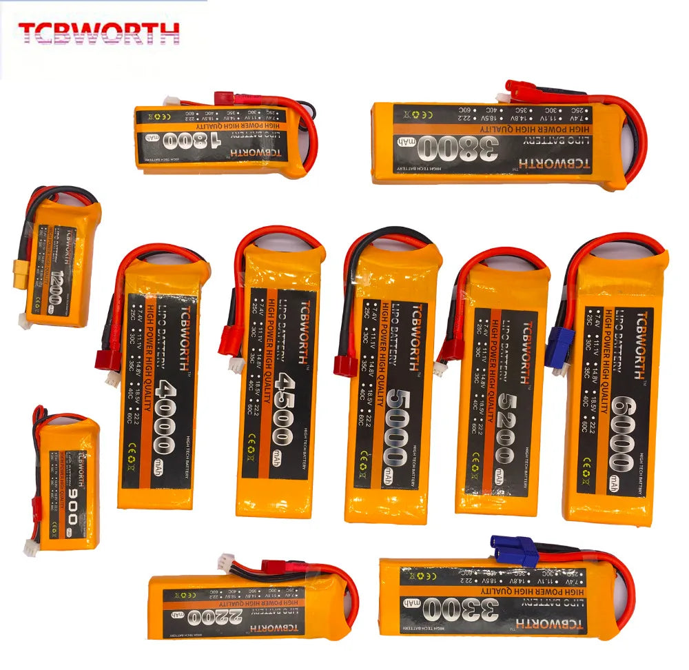 3S RC LiPo Battery 3S 11.1V 1300 1500 1800 2200 3000 3500 4200 6000mAh 25C 35C 60C For RC Airplane Drone Boat 11.1V LiPo 3S.