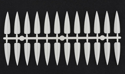 240Pcs Nail Art Set Clear Natural Full Cover Oval Sharp End Stiletto Long False Nails Tips for Artificial Manicure in Salon.