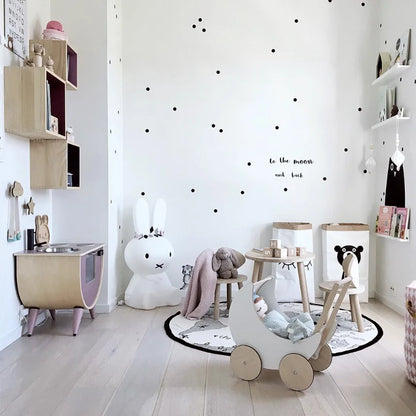 Black Dots Wall Stickers For Kids Room Baby Nursery Stickers Home Decor Kids Wall Sticker Baby Room Children Home Decoration.