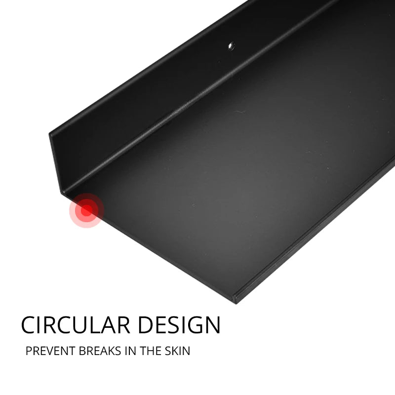 Mattschwarzes Wandregal, Badezimmerregale, Badezimmerzubehör, 30–50 cm, moderne Küche, Dusche, Bad, Lagerregal, Großhandelsförderung