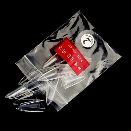 NATURAL CLEAR /WHITE 3 COLORS STILETTO FALSE NAIL TIPS, 500PCS FRENCH FAKE NAIL TIPS NAIL ART ACRYLICS ARTIFICIAL DIY NAIL TIPS