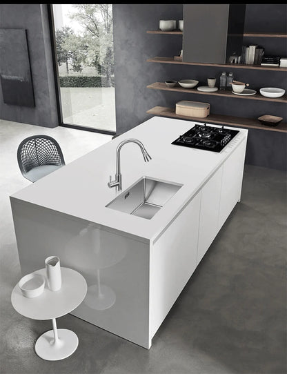 Large Size Single Kitchen Sink Handmade Brushed 304 Stainless Steel 3mm Thickness Single Bowl Bar Counter Kitchen Kinks