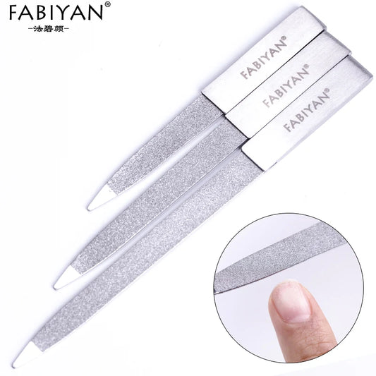 4/5/6 Inch Nail Art File Stainless Steel Metal Cuticle Pusher Remover Double Sides  Scrub Buffer Grinding Manicure Pedicure Tool.