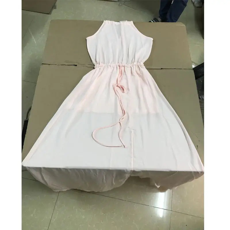 2025 sommer Maxi Lange Party Kleid Frauen Neckholder Vintage Ärmellose Hohe Split Boho Kleid 2XL Größe Sexy Strand Kleid Vestido.