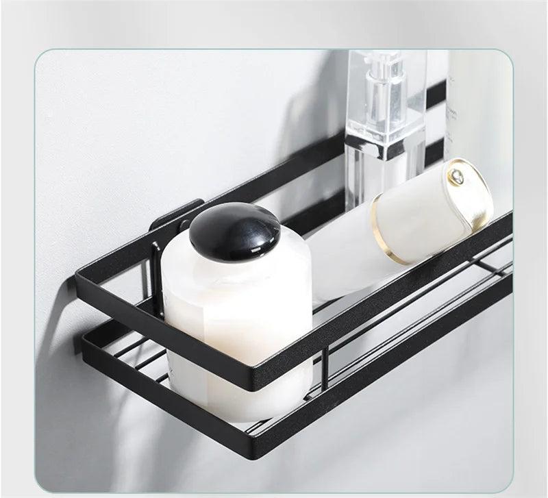 Tuqiu Bad Regal Bad Lagerung Halter SUS 304 Bad Dusche Regal Schwarz Bad Shampoo Halter Korb Halter Ecke regal