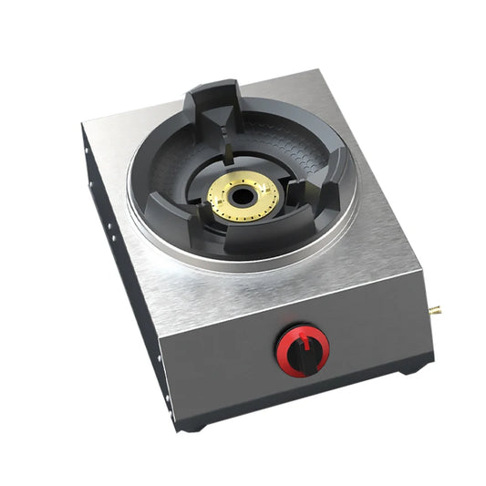 Shaped Single Stove Household Liquefied Petroleum Gas Stove Pulse Electronic Ignition Stove Thickened Stainless Steel Gas Stove.