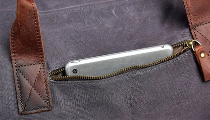 Wasserdichte gewachste Canvas Leder Herren Reisetasche Handgepäcktasche Handgepäck Große Tragetasche Vintage Herren Duffle Wochenendtasche große Übernachtung