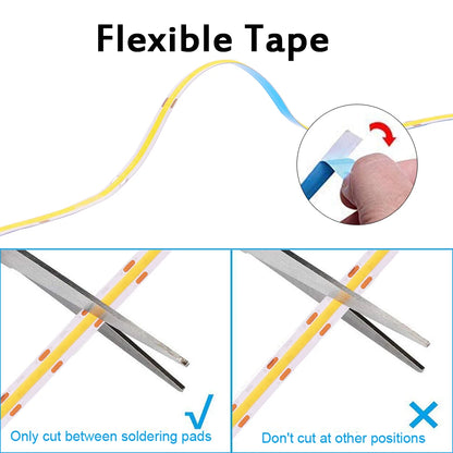 DC 5V LED COB Streifen Licht USB Hohe Dichte Linear Beleuchtung 320LED Flexible Band Lichter Warm Natürliche Weiß rot Blau Grün Dekor.