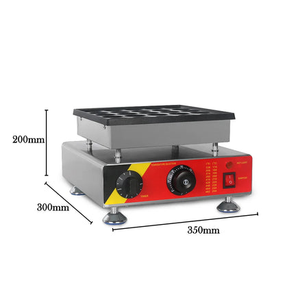ITOP Mini Poffertjes Maker Mini Pancake Waffle Muffin Machine 25 Holes Commercial 800W Non-stick, Fast Heating, Heavy Duty.