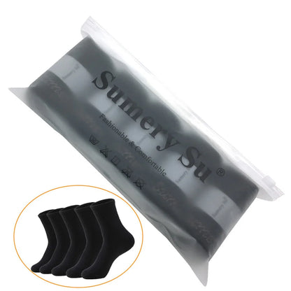 5 Pairs/Lot Socks Men Cotton Running Casual Thick Solid Compression Breathable Outdoor Travel Long High Crew Sock Male 4 Styles.