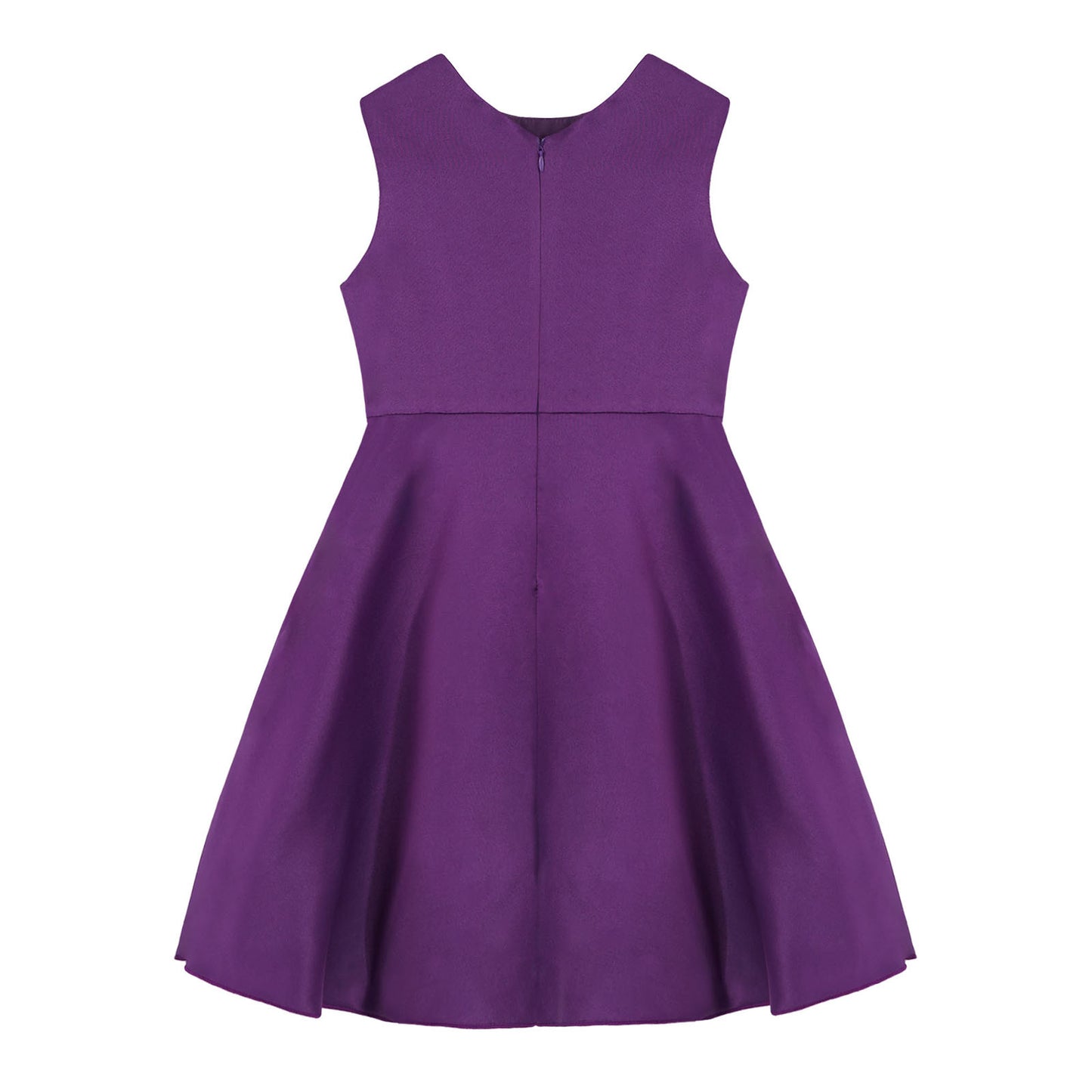 Mädchen Sommer ärmelloses Prinzessinnenkleid Elegantes Satin Hochzeit Brautjungfer Partykleid Große Schleife A-Linie Tutu für Geburtstagsabend.