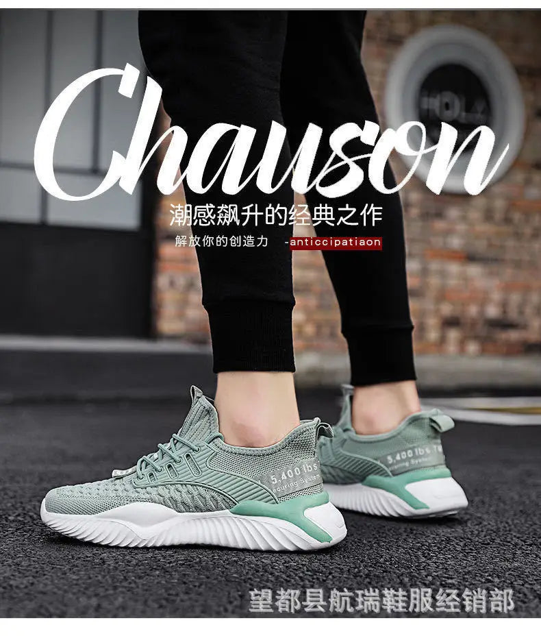 Lace-up Fashion Sneakers Men's Sports Shoes Comfortable Breathable Men Running Shoes Hot Sale Autumn Non-slip Training Shoes.