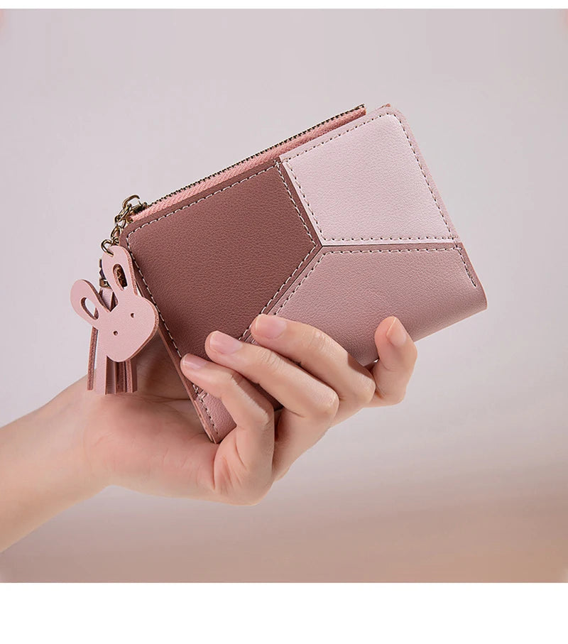 Women's Wallet PU Leather Women's Wallet Made of Leather Women Purses Card Holder Foldable Portable Lady Coin Purses.