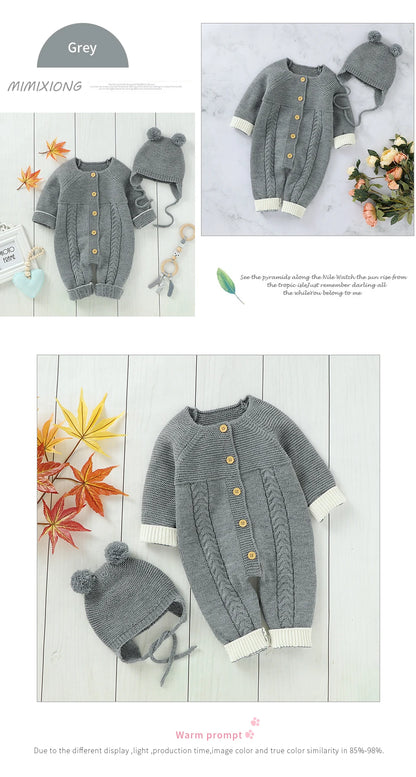 Baby Body Long Sleeve Strick Infant Kinder Unisex Overalls Kleidung Herbst Kleinkind Junge Overalls Ein Stück Kleinkind Mädchen Overall