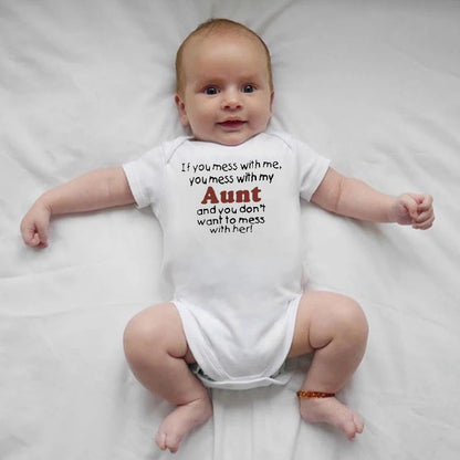 Überraschung Neue Tante Verrückte Tante Baby Säugling Ein Stück Baby Ankündigung Hemd Lustige Tante Baby Boy Sommer Kurzarm Bodys.