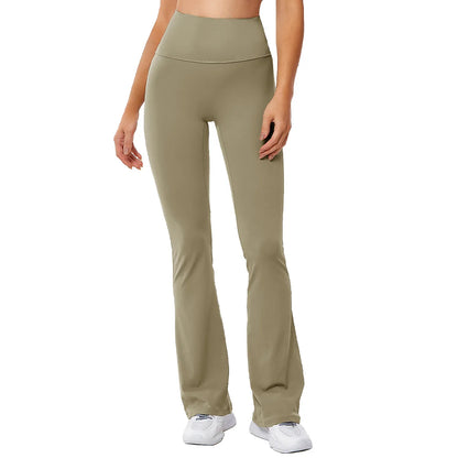 New Arrival Lulu Micro Stretch Wide Leg High Waist Yoga & Fitness Pants Naked Sports Wear Solid Pattern for Running Exercise.