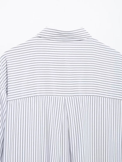 Women 2025 Spring New Chic Fashion Loose Striped Shirt Vintage Long Sleeve Casual Female Shirts Blusas Chic Tops.
