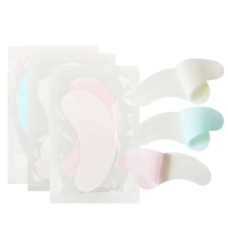 50pairs Eye Patches Under Eye Pads Paper Gel Lash Pad Eye Sticker Tips Wraps Hydrogel Eyelash Extension Patch Makeup Tool.