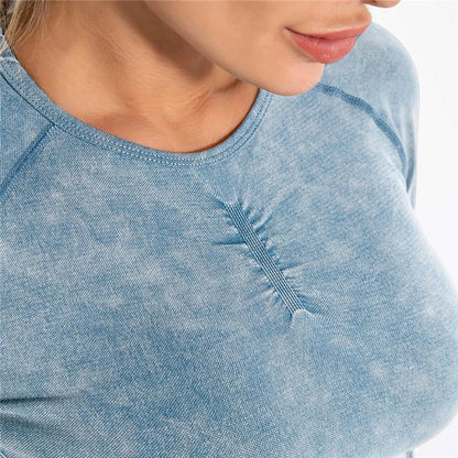 Hamidou Cropped Top Gym Set Seamless Women Yoga Workout Set Fintess Clothing Push Up Leggings Sport Wear Women Suits Tracksuit.