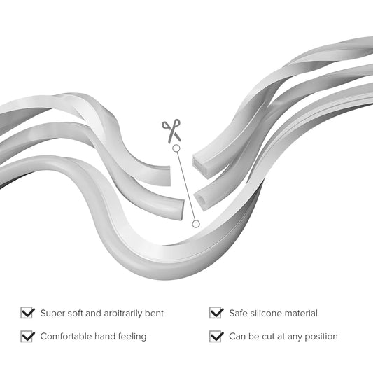 WS2812B WS2811 Neon Sign Tube SK6812 RGBW LED Strip Light Silica Gel 1m 2m 3m 4m 5m Flexible Neon Soft Lights Tube for Outdoors.