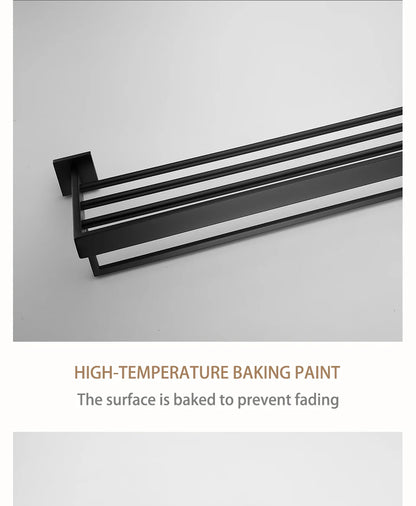 Mattschwarz Badezimmer Hardware Set Kit Zubehör Wandregal Handtuchhalter Rack Schiene Robe Aufhänger Toilettenbürste Rollenpapierhalter Schüssel