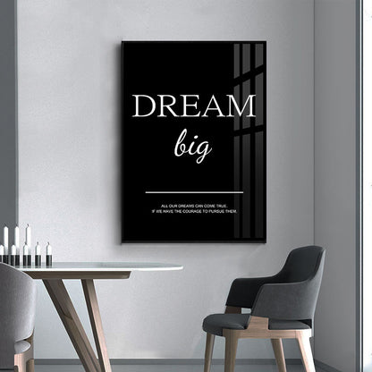 Modern Simple Inspirational Quotes Canvas Art Painting Prints Nordic Wall Decorative Posters for Living Room Office Home Decor.