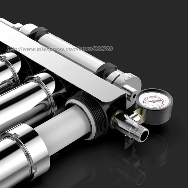 0.01μm Stainless Stee Ultra-Filtration Under Sink Water Filter System, Reduces 99.99% of Chlorine, Bad Taste & Odor.