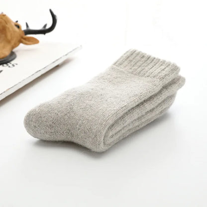 Super Thicker Solid Socks Merino Wool Rabbit Socks Snow calceta hombre skarpety meskie Warm Funny Happy Winter Male Men Socks.