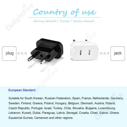 1 stücke Power Stecker Adapter UNS Zu EU Euro Europa Stecker Power Stecker Konverter Reise Adapter China CN zu EU Adapter steckdose.