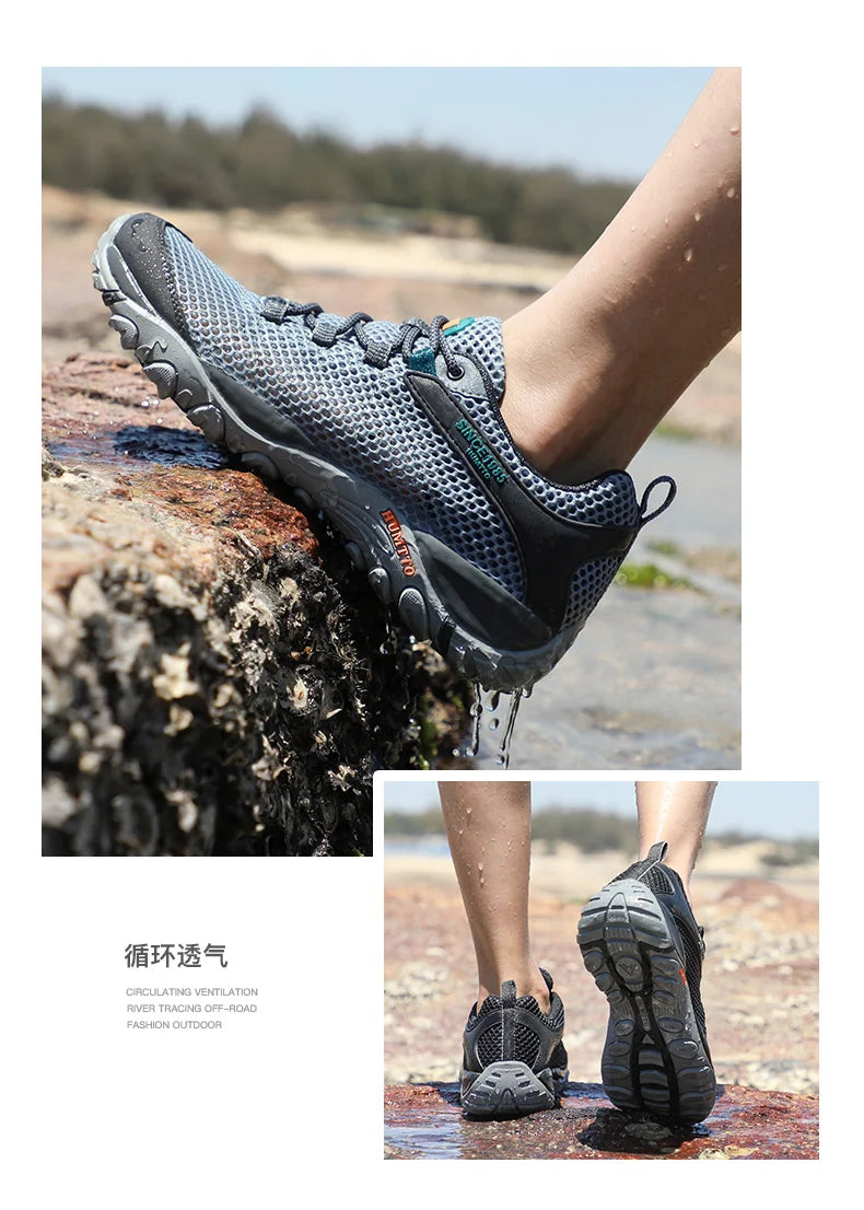 HUMTTO Sommer Wandern Turnschuhe Schuhe für Männer 2021 Atmungsaktive Outdoor Trekking Sport Herren Wasser Schuhe Klettern Walking Mann Schuhe.