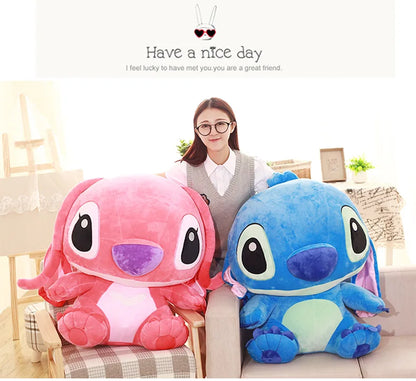 35-65cm Disney Aoger Lilo & Stitch Stuffed Plush Doll Edition Stitch Rose Doll Creative Kawaii Pillow Toy Birthday Gift For Girl.