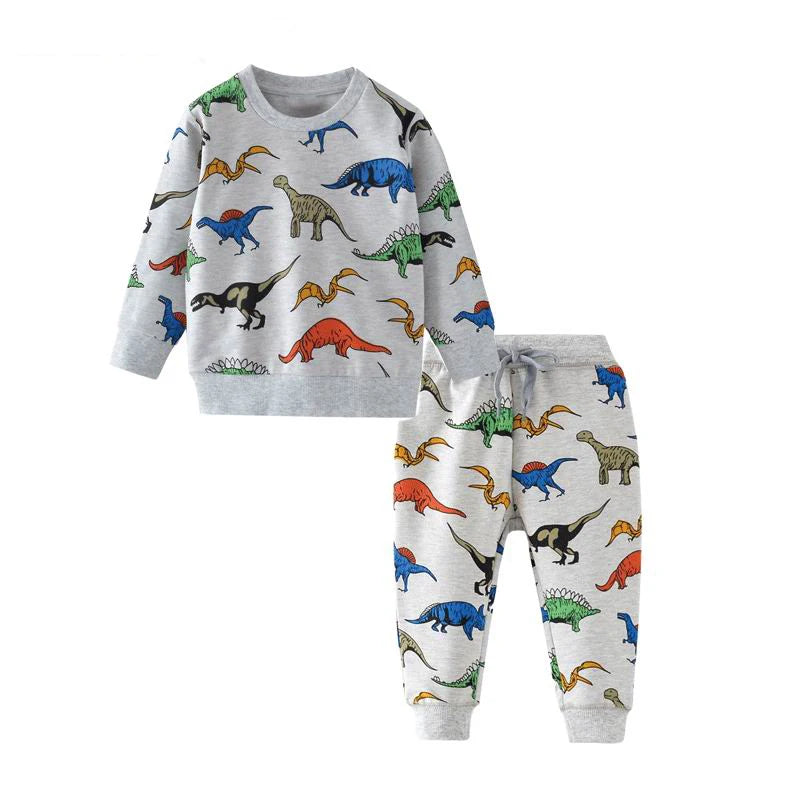 Little maven Spring Suit for Boys Clothing Sets Animal Elephant Boys Boutique Outfits 4Years Kids Clothes Cotton Sweatshirt Pant.