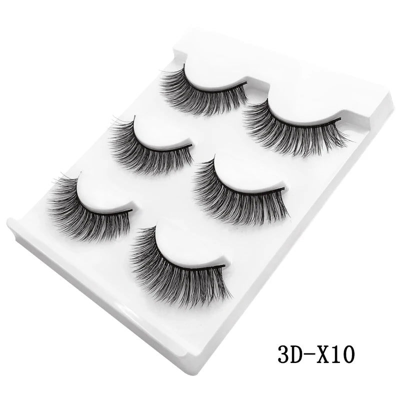 3 Pairs natural false eyelashes thick makeup real 3d mink lashes soft eyelash extension fake eye lashes long mink eyelashes 3d.