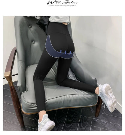 BIVIGAOS Micro Pressure Sharkskin Leggings Women Black Fitness Shaping Hip Lifting Leggings Skinny Slim Sport Workout Leggings