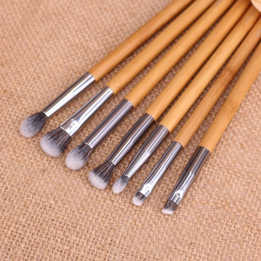 Vela.Yue Premium Makeup Brush Set 7pcs Eyes Shadow Smudge Blending Contour Eyeliner Eyebrow Makeup Applicator Tools Kit.