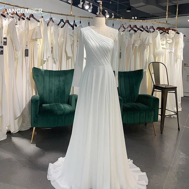 Jancember LSSG068 New Bride Dress Long Cheap Wedding Dresses Princess Wedding Dresses With High Quality.