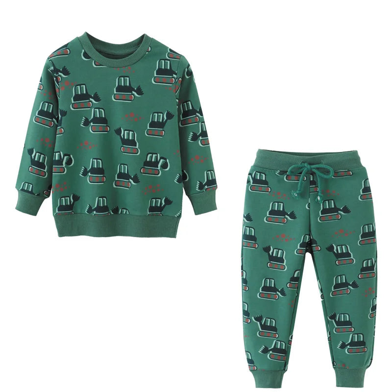 Little maven Spring Suit for Boys Clothing Sets Animal Elephant Boys Boutique Outfits 4Years Kids Clothes Cotton Sweatshirt Pant