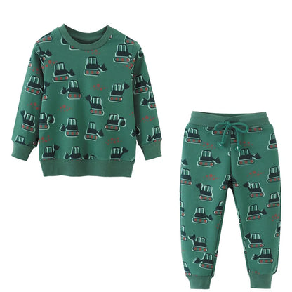Little maven Spring Suit for Boys Clothing Sets Animal Elephant Boys Boutique Outfits 4Years Kids Clothes Cotton Sweatshirt Pant