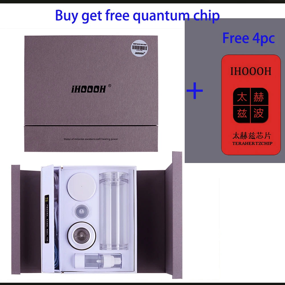 Portable 5000PPB Nano High Rich Hydrogen Water Generator Bottle ORP Alkaline Electrolysis Ionizer Anti-Aging Can Breathe Pure H2