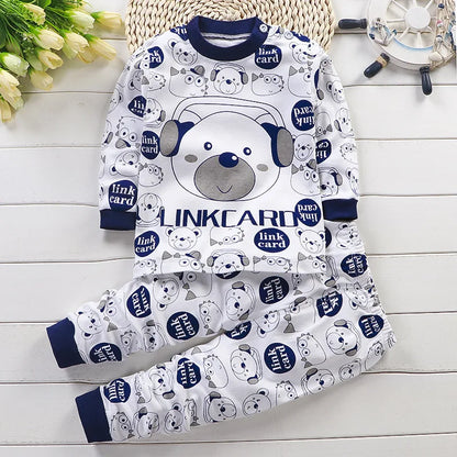 Kids Clothes Children Sets Children's Clothing Boys Girls CottonAutumn winter Clothing Pants Sleepwear Underwear Christmas Gift.
