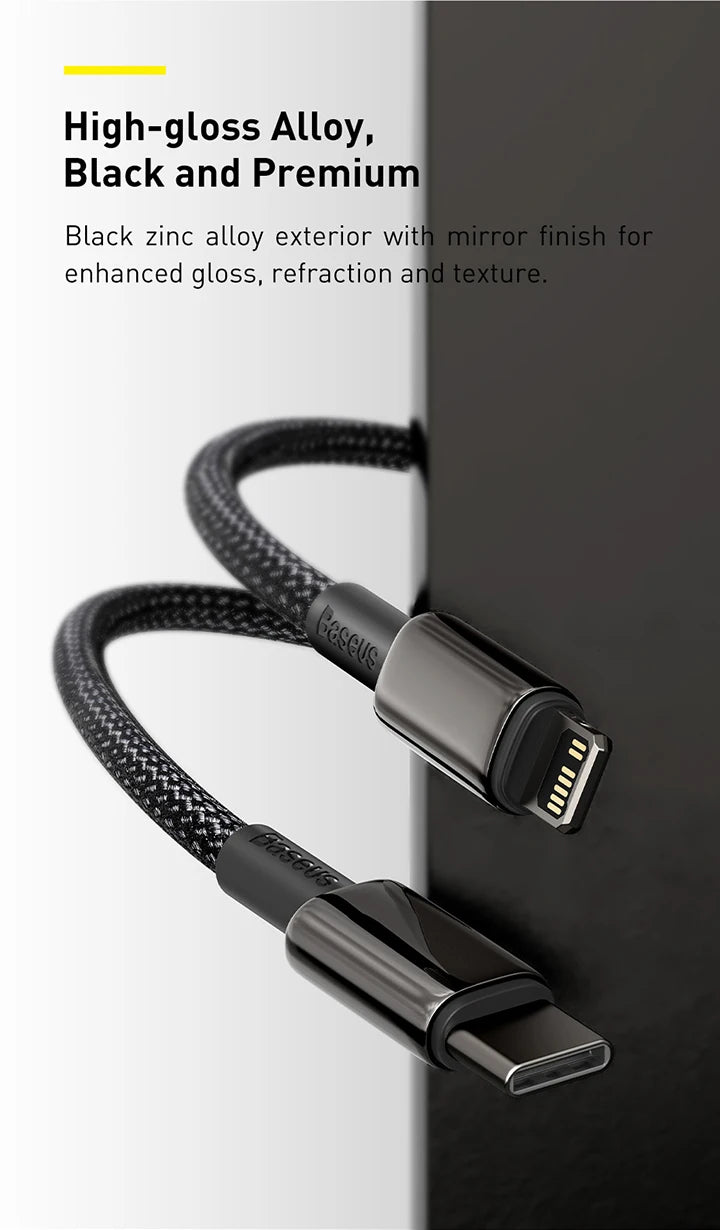 Baseus 20W USB C Cable for iPhone 14 13 11 8 XR PD Fast Charge for iPhone 12 SE USB Type C Cable Fast Charging for Macbook Cable.