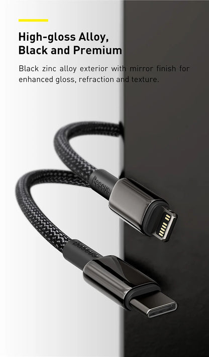 Baseus 20W USB C Cable for iPhone 14 13 11 8 XR PD Fast Charge for iPhone 12 SE USB Type C Cable Fast Charging for Macbook Cable.