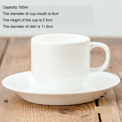 Pure White Bone China Coffee Cup Ceramic Simple Nordic Latte Cups Creative Fancy Afternoon Tea Cafe Coffee Cup and Saucer Spoon